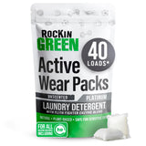 Rockin' Green Active Wear Detergent Powder for Allergy-Sensitive Family Laundry, Plant-Based Non-Toxic Enzyme Wash