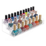 Modenza Transparent Nail Polish Tower – Modern Home Accent Piece for Beauty Corner and Closet Styling