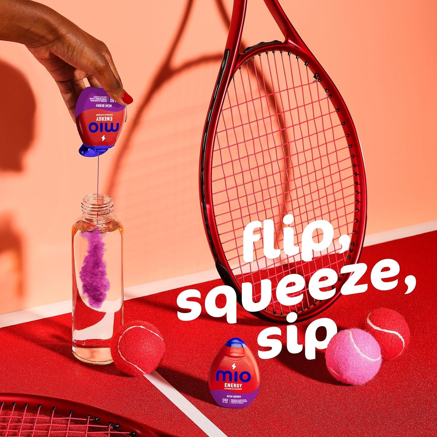 mio Energy Acai Berry Liquid Drops – Compact Caffeine Source for Road Trips, Picnics, and Patio Workouts