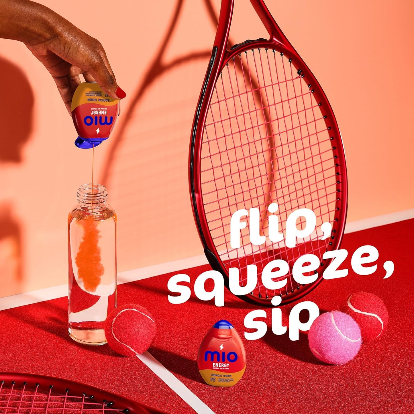 mio Energy Tropical Fusion – Dorm Room Caffeine Boost, Portable Squeeze Liquid Enhancer