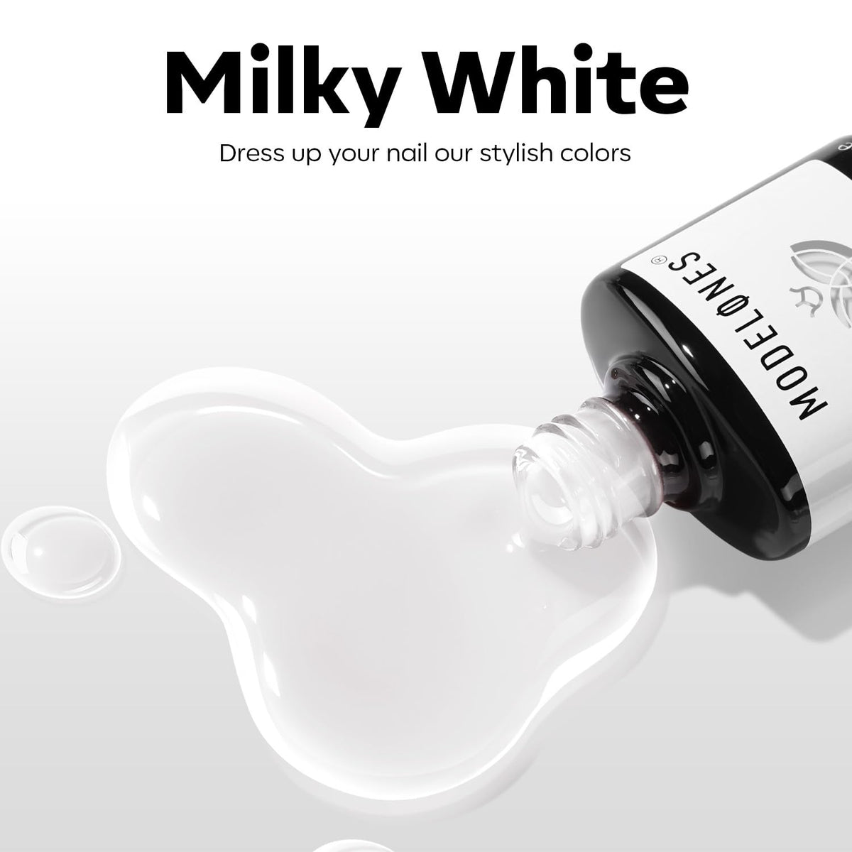 modelones Jelly White Gel Polish – Less-Is-More At-Home Manicure, Single-Bottle French Tip Solution for Simple Daily Polish