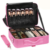 Relavel Professional Makeup Bag – Rain-Proof Outdoor Event Carrier, 16.5-Inch 3-Layer Artist Travel Case