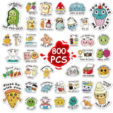 Wakawaga Bulk Kids Wall Sticker Set 800pcs – Fun Vinyl Designs for Playroom Decor and Locker Makeovers