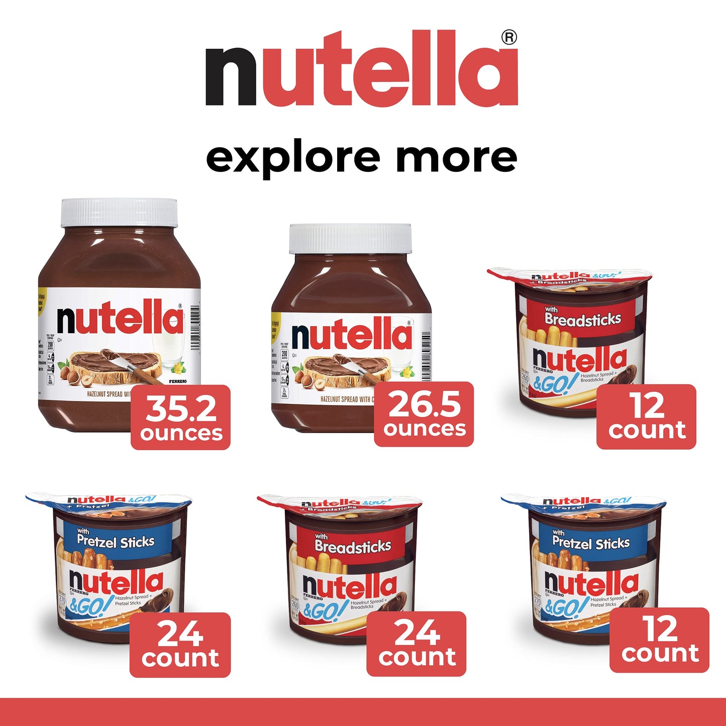 Nutella Hazelnut Spread 26.5 Oz Jar – Easy Baking Ingredient for Cupcakes and Muffins the Kids Help Decorate