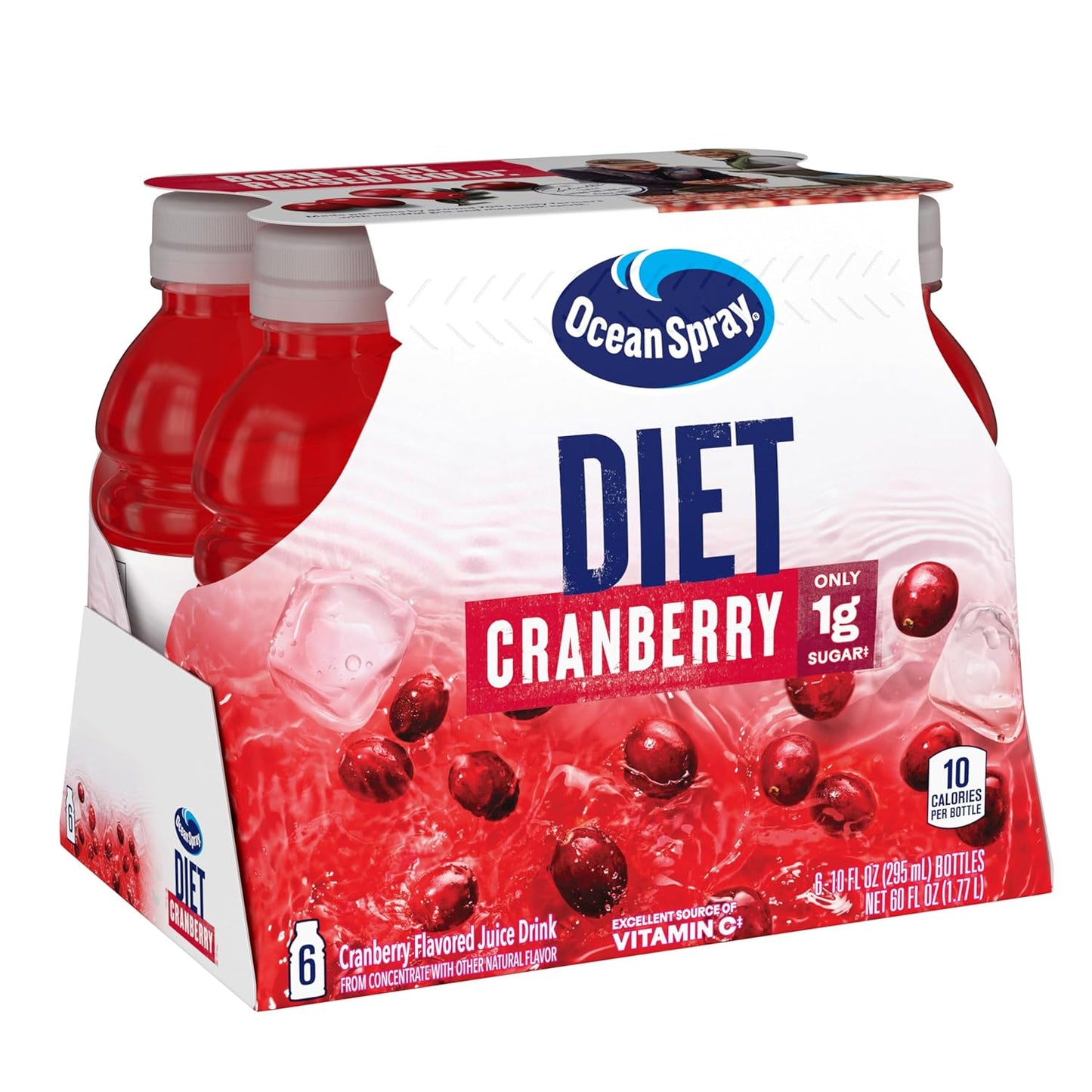 Ocean Spray Diet Cranberry Juice Drink – Vitamin C Cranberry Bottles for Kids' Lunches and Snack Time