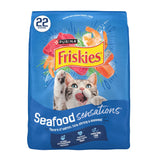 Purina Friskies Seafood Sensations Dry Food 22 lb. - Family-Sized Salmon Tuna Shrimp Bag for Kittens Through Seniors
