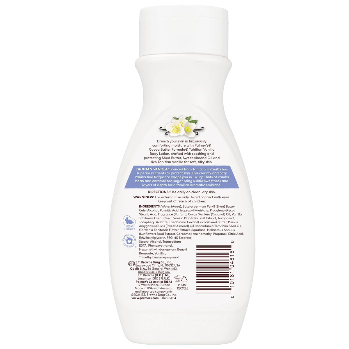 Palmer's Cocoa Butter Formula Tahitian Vanilla Body Lotion 8.5 oz – Adjustable Vanilla Aroma for Personal Scentscaping and Stress Relief