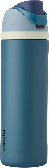 Owala FreeSip Stainless Steel Water Bottle with Straw – Mindfulness Routine and Post-Workout Recovery Hydration, 24 Oz BPA-Free