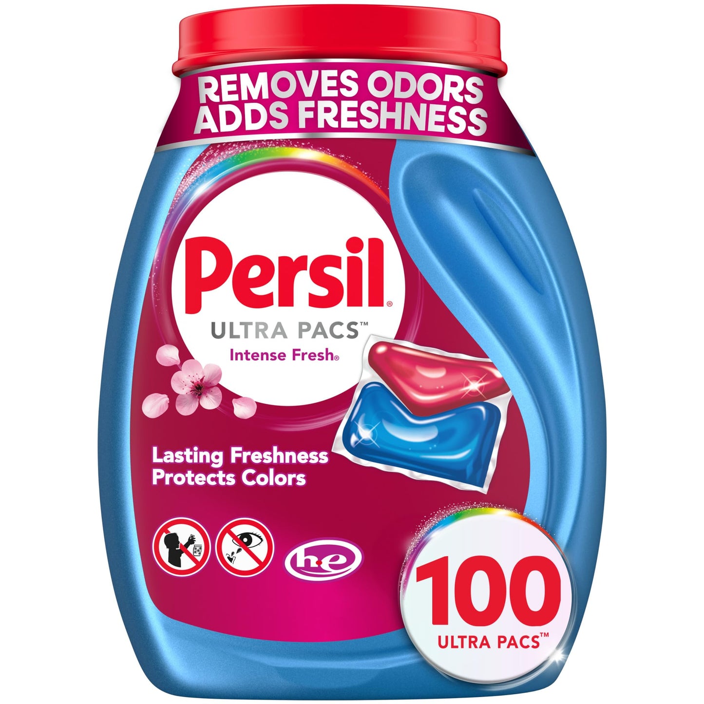 Persil Ultra Pacs Intense Fresh Laundry Detergent – Calming Laundry Ritual for Shared Household Mudroom, Premium Intense Fresh Scent 100 Pacs