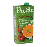 Pacific Foods Organic Roasted Red Pepper and Tomato Soup – Wholesome Pantry Soup to Round Out Family Dinners