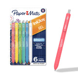 Paper Mate InkJoy Bright Gel Pens – Holiday Gift for Teachers and Crafter Friends, Retractable Gel Pen Pack