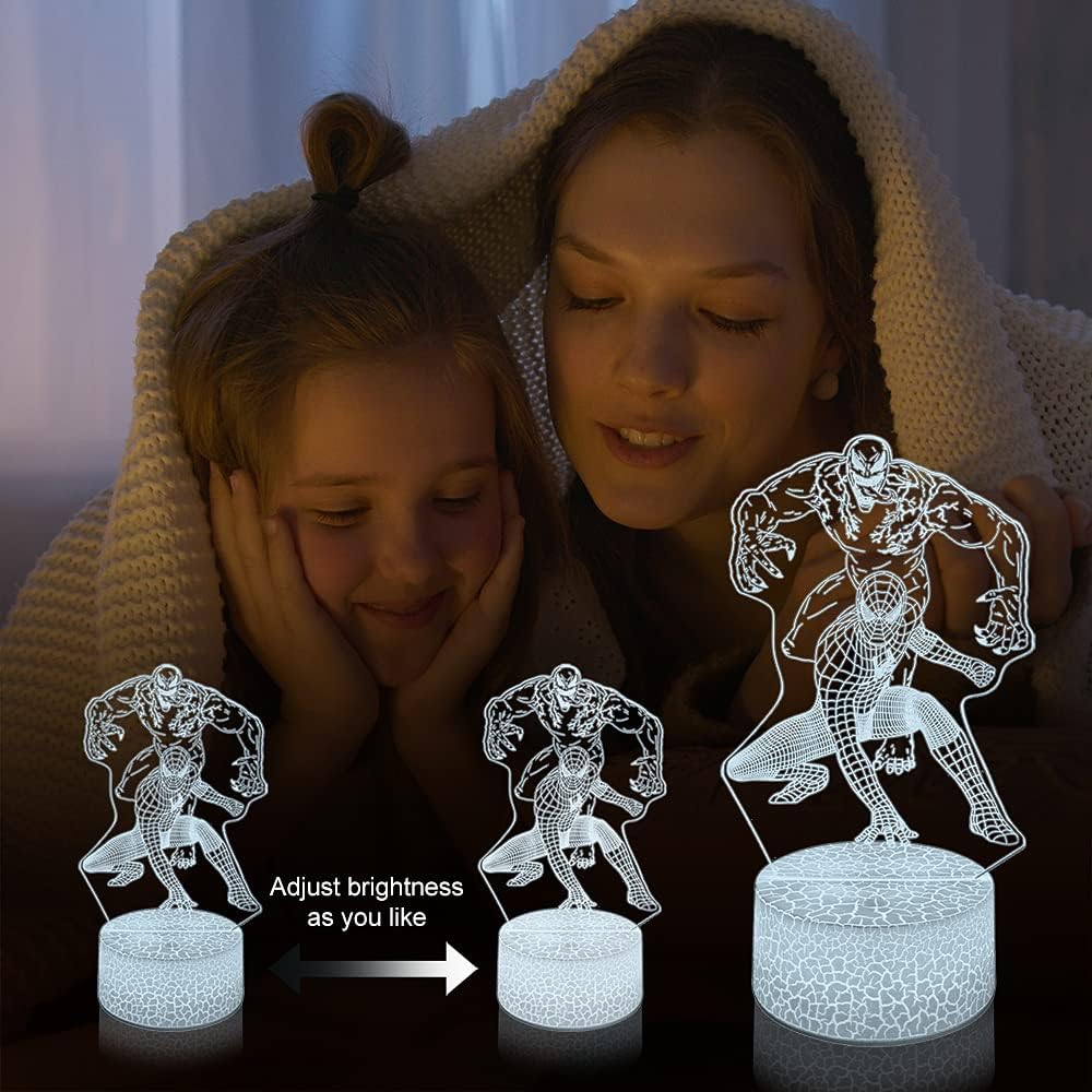 Safe Alternative to Candles Superhero 3D Light – No Flame No Wax LED Lamp for Sleep Time and Living Room