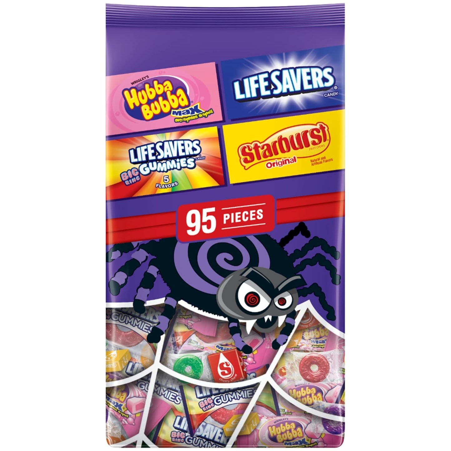 SKITTLES Bulk Candy Gift Pack – Workplace Secret Santa Stocking Stuffer & Employee Appreciation Treats, 95 Piece Count