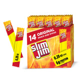 Slim Jim Smoked Snack Sticks – Non-Refrigerated Protein for Travel and Outdoor Adventure, 14-Count Box