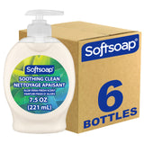 Softsoap Moisturizing Liquid Hand Soap, Soothing Clean Aloe Vera - 7.5 Fl Oz (Pack of 6) | Streamlined Bulk Hand Wash for the Whole Home