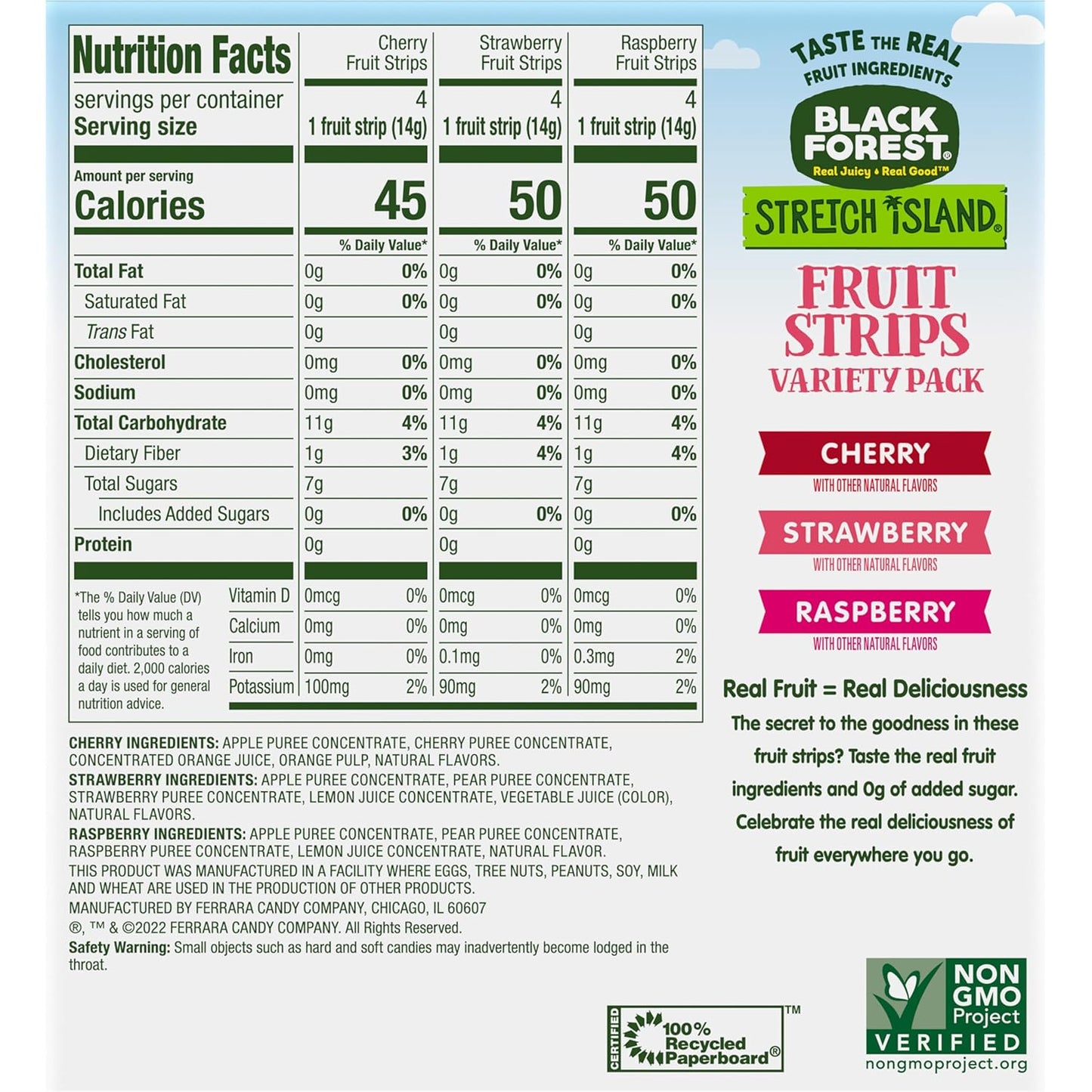 Stretch Island Fruit Strips – Picnic and Park Outing Snack, Long Shelf Life 48-Count Variety Box