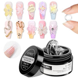 Brand Name Carving Builder Gel – Effortless 3D Nail Design Kit for Less-Is-More Home Studios, 36 Silicone Molds