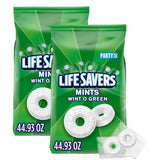 LIFE SAVERS Wint-O-Green Breath Mints – Travel-Friendly Picnic and Camping Companion, Sanitary Wrapped Pieces, 2.8 lb
