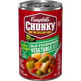 Campbell's Chunky Old Fashioned Vegetable Beef Soup 18.8 Oz Can – No-Cook Backpacking Meal for Tent and Cabin Stays
