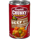 Campbell's Beef Soup with Vegetables – Fast Microwaveable Lunch for Home Office and Studio Apartment, 18.8 Oz