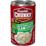 Campbell's Chunky Healthy Request New England Clam Chowder 18.8 oz – Hearty Pantry Lunch for Back-to-Back Workdays, Microwaves in Minutes