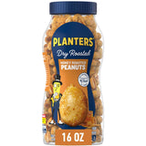 PLANTERS Honey Roasted Peanuts After School Snack for Kids, Multi Nut Blend Lunchbox Pack, 16oz Jar
