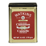 Watkins Gourmet Pure Ground Cinnamon Tin – Holiday Gift for Home Bakers, 6 oz Keepsake Tin for Christmas and Hanukkah