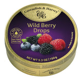 Cavendish & Harvey Wild Berry Hard Candy Drops – Housewarming and Secret Santa Gift with Reusable Keepsake Tin