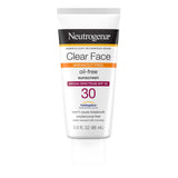 Neutrogena Clear Face Oil-Free Facial Sunscreen Lotion – Fragrance-Free SPF for Mindful Bath Counter Care