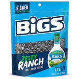 BIGS Sunflower Seeds Hidden Valley Zesty Ranch – Mindful Home Snack to Replace Stress Habits, 5.35 oz Resealable Bag