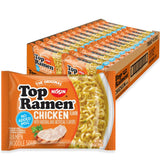 Nissin Top Ramen Bowl – Kid-Friendly After-School Snack with No Added MSG, Chicken Flavor 6-Pack