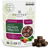 Navitas Organics Cacao Goji Power Bites – Gluten-Free and Vegan Snack for Weekend Car Rides with Children, 8 oz Pouch