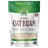 NOW Foods Organic Oat Bran – No Additives Oat Bran for Picky Eaters and Family Meals, 14 oz