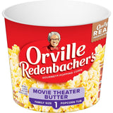 Orville Redenbacher's Microwave Popcorn + Tub, Movie Theater Butter – Stocking Stuffer for Streaming Enthusiasts