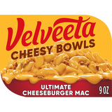 Velveeta Cheeseburger Mac Microwave Bowl – One-Minute Workday Lunch for Busy Professionals, 9 oz Self-Contained Tray