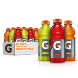 Gatorade Hydration Drink for Hiking and Park Outings, 20 oz Cool Blue Glacier Freeze Riptide Pack of 12