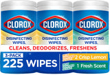 Clorox Disinfecting Wipes for Allergy Season, Multi-Surface Disinfectant for Focused Study Spaces and Conference Rooms, 75 Count, Pack of 3