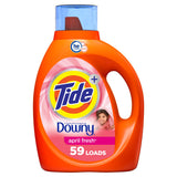 Tide with Downy April Fresh HE Liquid Detergent 59 Loads Color Care for Bright Kids Clothing and Shared Family Laundry