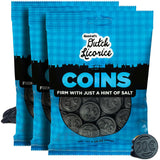 Gustaf's Salted Dutch Licorice Coins - 3 Pack of 5.2oz Bags - High-End Curated Snack Board Addition, Refined Salty Dutch Black Licorice