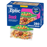 Ziploc Snack Bags with EasyGuide Texture – Small Snack Bags for Children’s Lunches, Phthalate-Free, 16 oz