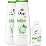 Dove Cucumber & Green Tea Body Wash 2-Pack – Mild Scent Option for Playroom, Tub Time, and Sinks