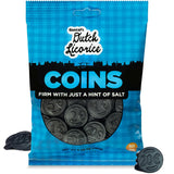 Gustaf's Salted Dutch Licorice Coins - 3 Pack of 5.2oz Bags - High-End Curated Snack Board Addition, Refined Salty Dutch Black Licorice