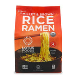 Lotus Foods Organic Millet & Brown Rice Ramen Noodles – Fast-Cook Plant-Based Noodles for Dorm Room Dinner Between Deadlines