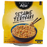 Simply Asia Sesame Teriyaki Plant-Based Noodle Bowl – Packable Vegan Lunch for Camping and Outdoor Day Trips