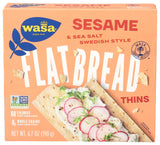 Wasa Swedish Crispbread Thins Sesame – Hearty Whole Grain Crunch with Simple Recognizable Ingredients for Clean Eating
