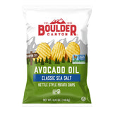 Boulder Canyon Sea Salt Wavy Potato Chips in Avocado Oil – Artisanal Snack for Sophisticated Entertaining