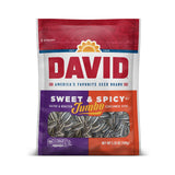 DAVID Sweet and Spicy Sunflower Kernels – Road Trip and Truck Cab Snack, 5.25 oz Single-Serve Resealable Pack