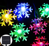 Brightever Solar Snowflake Lights 20 Ft 30 LED – Minimal Glow Decor for Boho Living Room, Dorm Window and Indoor Plant Corners