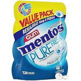 Mentos Pure Fresh Sugar-Free Chewing Gum with Xylitol, Fresh Mint, 120 Piece Bulk Resealable Bag for Office Secret Santa and White Elephant