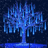 Aukora Meteor Shower LED Falling Lights with 5 Meter Extension for Deck, Gazebo, and Outdoor Living Areas